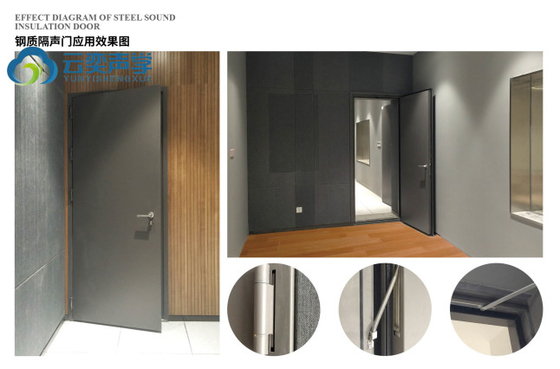 Porte d'entrée métallique personnalisable à l'intérieur Porte insonorisée Porte insonorisée Porte