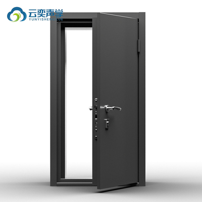 Porte d'entrée métallique personnalisable à l'intérieur Porte insonorisée Porte insonorisée Porte