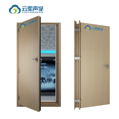 Porte à isolation acoustique avec verre acoustique 60 minutes Porte à isolation acoustique unique ignifuge STC 45dB