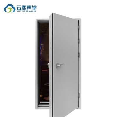 Porte à isolation acoustique avec verre acoustique 60 minutes Porte à isolation acoustique unique ignifuge STC 45dB