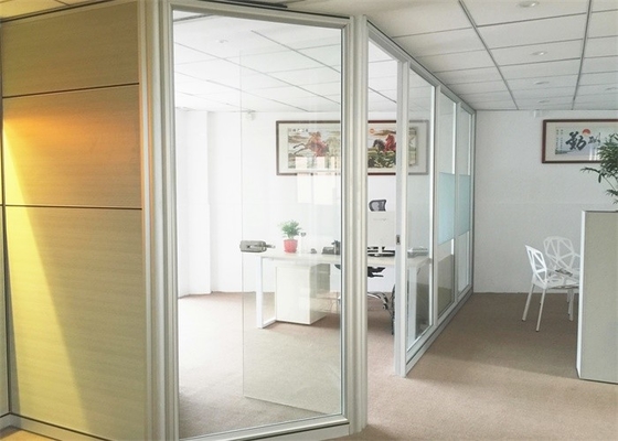 Mur de verre français adapté aux besoins du client de séparation de séparation de mur de verre en métal