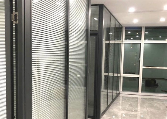 Cloison de séparation en aluminium en verre moderne de bureau de séparation en verre